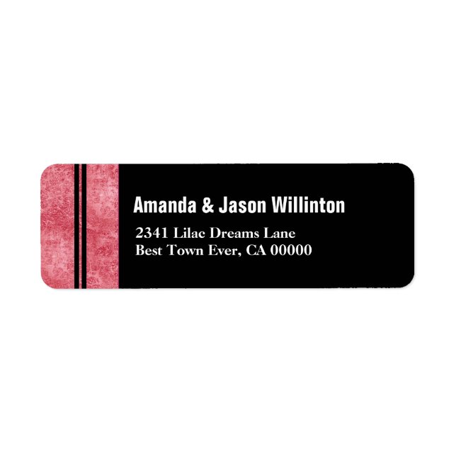 Red Marble and Black Striped Modern Wedding V01 (Front)