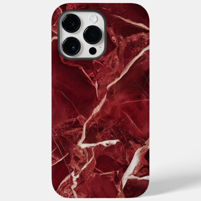 Red Marble Case-Mate iPhone Case (Back)