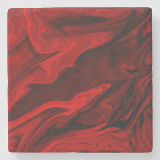 Red Marble Coasters Home Dinner Decor