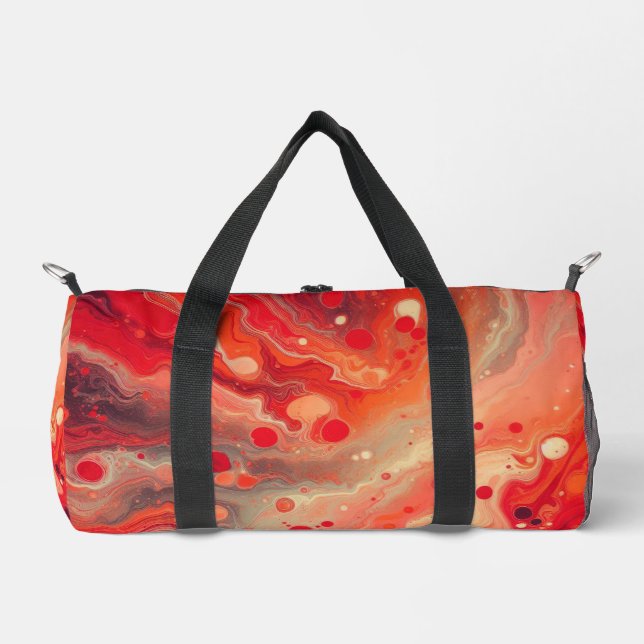 Red Marble Duffle Bag (Front)