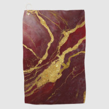 Red Marble Pattern with Gold