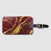 Red Marble Pattern with Gold