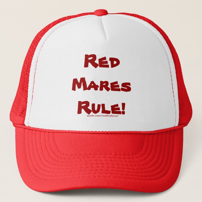 Red Mares Rule! Trucker Hat (Front)