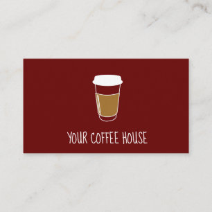 Red Maroon Coffee Stamp loyalty card