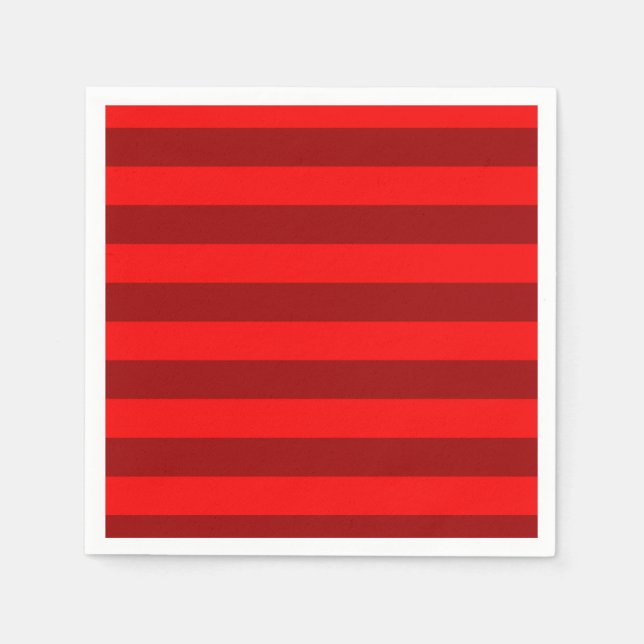Red Maroon Stripes Design Napkin (Front)