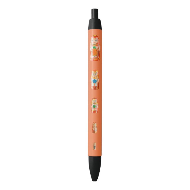 Red Matryoshka Russian Dolls Pen (Front Vertical)