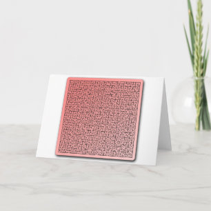 Red Maze Holiday Card
