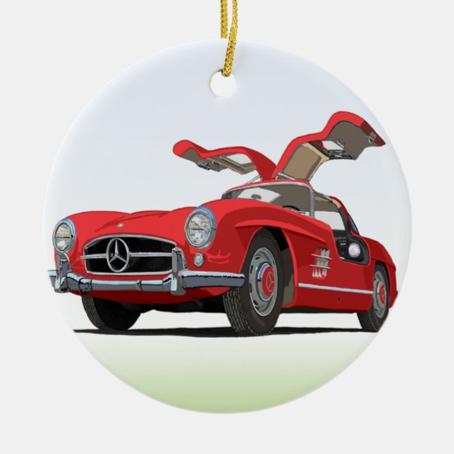 Red Mecedes-Benz 300 SL Ornament (Front)