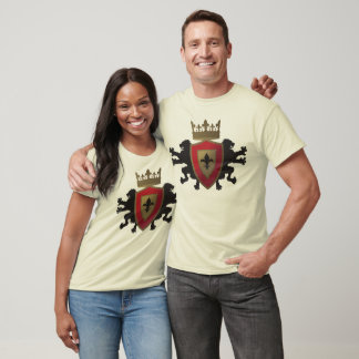 Red Mediaeval Lion Heraldry Amer. Apparel Organic T-Shirt