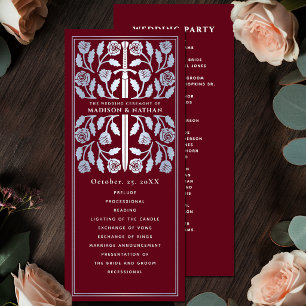 Red Mediaeval Silver Sword Royal Wedding Programme