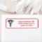 Red Medical Caduceus Doctor Return Address