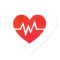 Red Medical EKG Heart Stickers