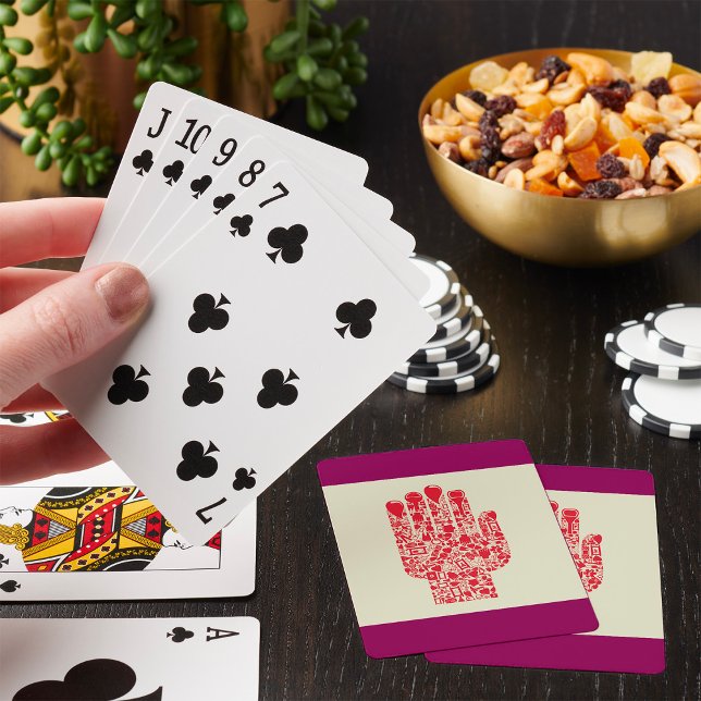 Red Medical Hand Symbol Healthcare Playing Cards (Creator Uploaded)