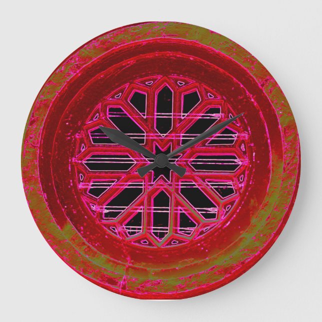 red medieval window clock (Front)