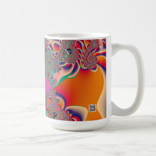 Red Meditation Fractal Abstract Art Coffee Mug