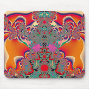 Red Meditation Fractal Abstract Art Mouse Mat