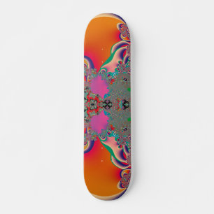 Red Meditation Fractal Abstract Art Skateboard