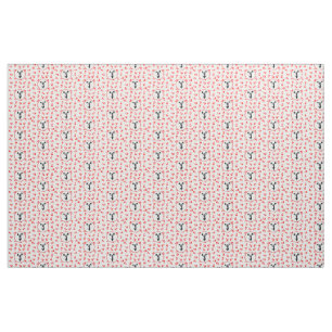 Red Megaphones Cheerleader Design Fabric