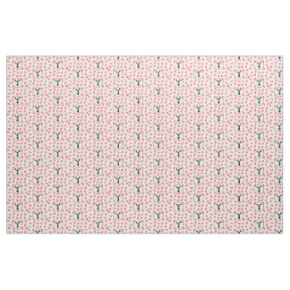 Red Megaphones Cheerleader Design Fabric