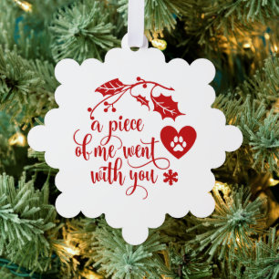 Red Memorial Christmas  Tree Decoration Card