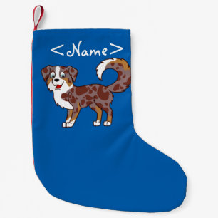 Red Merle Australian Shepherd Dog Small Christmas Stocking