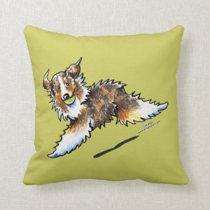 Red Merle Australian Shepherd Lets Play Cushion