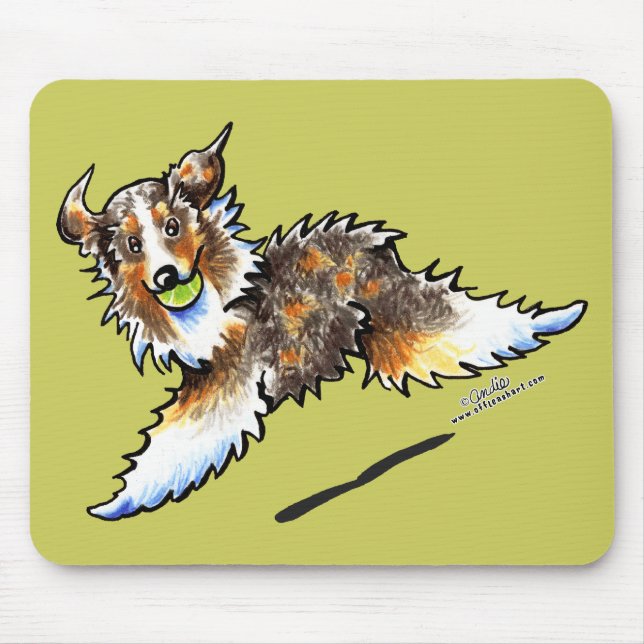Red Merle Australian Shepherd Lets Play Mouse Mat (Front)