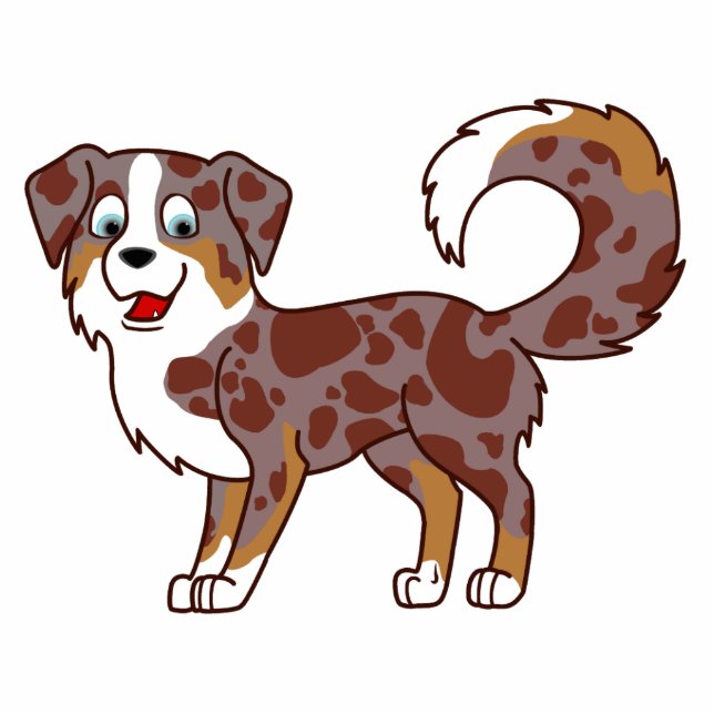 Red Merle Australian Shepherd Photo Sculpture Magnet (Front)