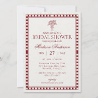 Red Merlot Harlequin Chequered Bridal Shower