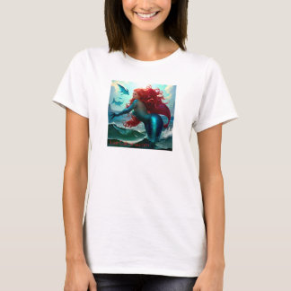 'Red Mermaid' by Juan Cabana 2024 NEW T-Shirt