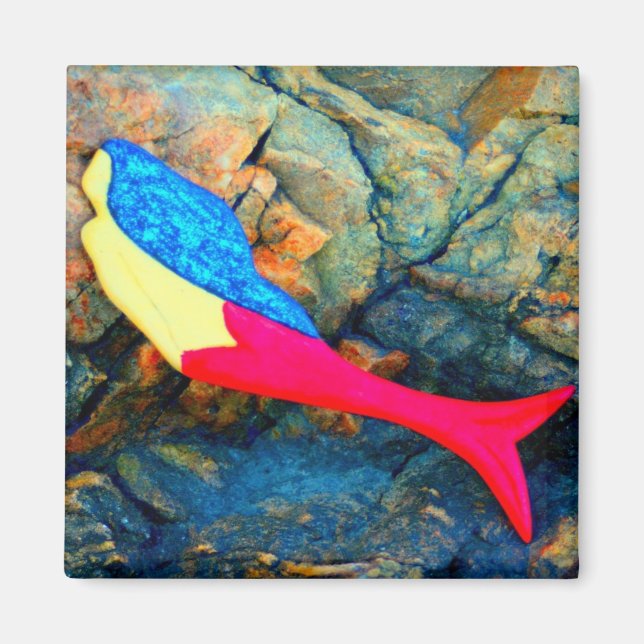 red mermaid magnet (Front)