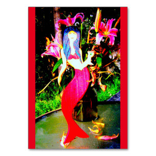 red mermaid partying table number