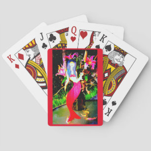 red mermaid playing cards