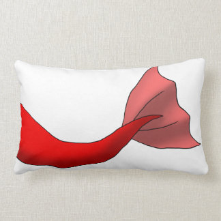 Red Mermaid Tail Lumbar Cushion