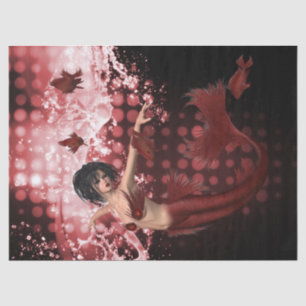 Red Mermaid Tissue Paper