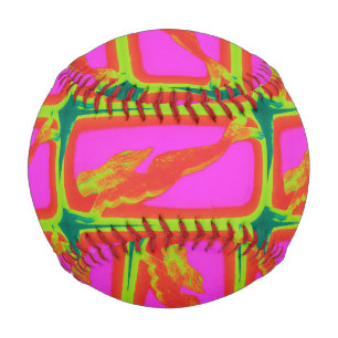 red mermaids on pink baseball