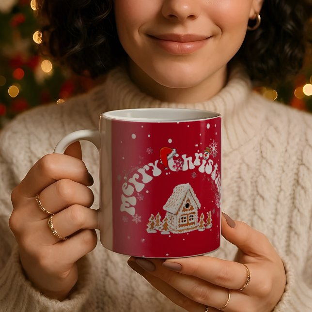 Red Merry Christmas artsy Graffiti Coffee Mug (Creator Uploaded)