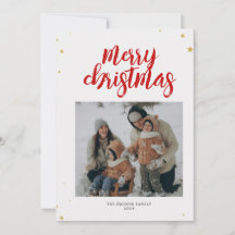 Red Merry Christmas Card