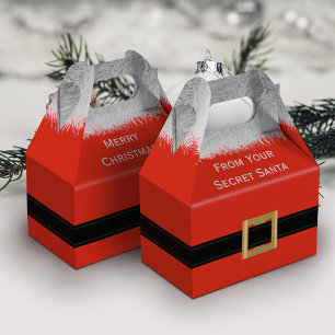Red Merry Christmas from Secret Santa Favour Box