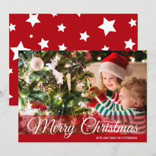 Red Merry Christmas Photo Card