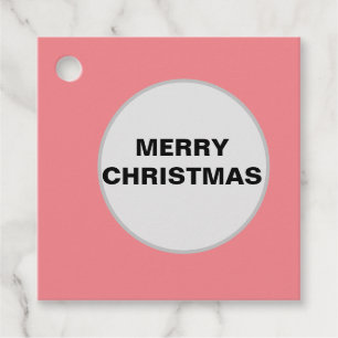 RED MERRY CHRISTMAS SIMPLE FAVOR TAGS