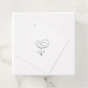 RED MERRY CHRISTMAS SIMPLE  FAVOR TAGS