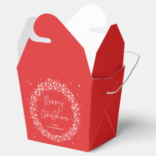 Red Merry Christmas Sparkling Lights Favour Box