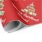 Red Merry Christmas Tree wrapping paper