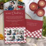 Red Merry Christmas Trifold Card<br><div class="desc">Transform your holiday season with our stylish Red Merry Christmas Trifold Card, featuring a stunning watercolor red and white buffalo plaid pattern. This card radiates timeless elegance and festive charm, offering ample space to showcase your cherished memories. Elevate your holiday greetings with a sophisticated and heartfelt touch. Dive into a...</div>