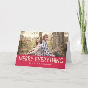 Red Merry Everything Photo Christmas Cards