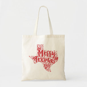 Red Merry Texmas Y'all Texas Christmas Tote Bag
