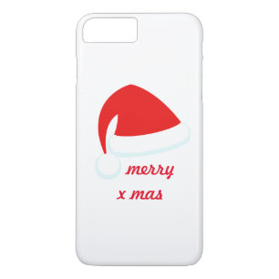 Red Merry Xmas Santa Hat iPhone 7 iPhone 8 Plus/7 Plus Case