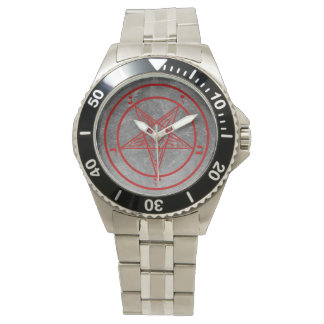 Red Metal Baphomet Watch