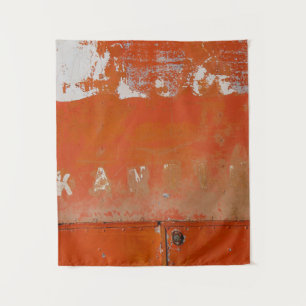 Red metal case tapestry